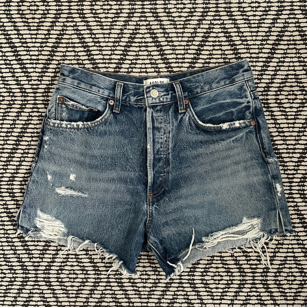 Agolde Distressed Jean Shorts, Size 28, Dee Short